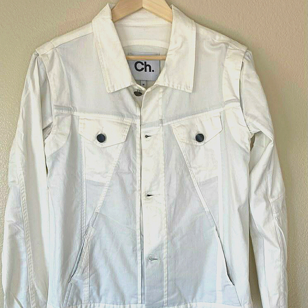 NWT CH. White denim structured jacket